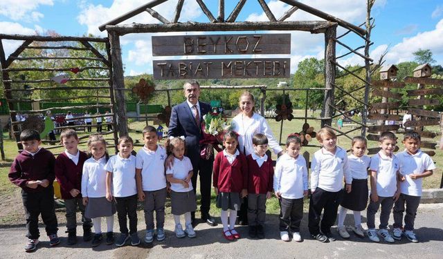 Beykoz Bozhane İlkokulu bahçesinde kurulan Tabiat Mektebi