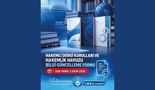 Bilim, Hakem ve Dergi Temsilcisi kurulu listeleri güncellenecek