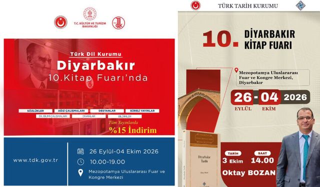Türk Dil ve Tarih Kurumu yayınları Diyarbakır 10. Kitap Fuarı’nda