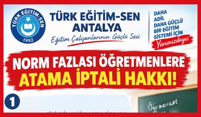 İşte norm kadro fazlası atamalarının iptal şartları
