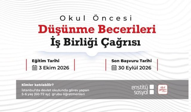 Okul Öncesi Düşünme Becerileri Programı’nın pilot uygulaması başlıyor