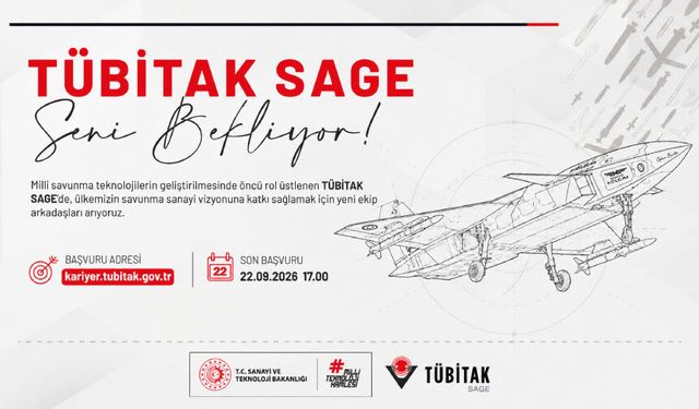 Türkiye’nin MilliTeknoloji Hamlesi’ne yön verecek 135 yeni takım arkadaşı arıyoruz