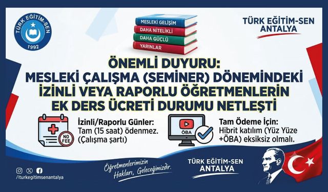 Seminer Ek Ders Ücreti