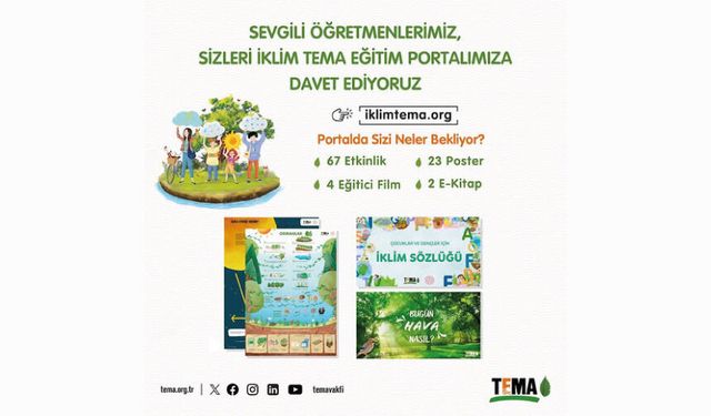 İklim TEMA Eğitim Portalımıza davet ediyoruz