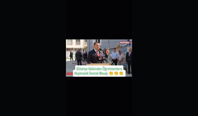 Teşekkürler sayın valim...