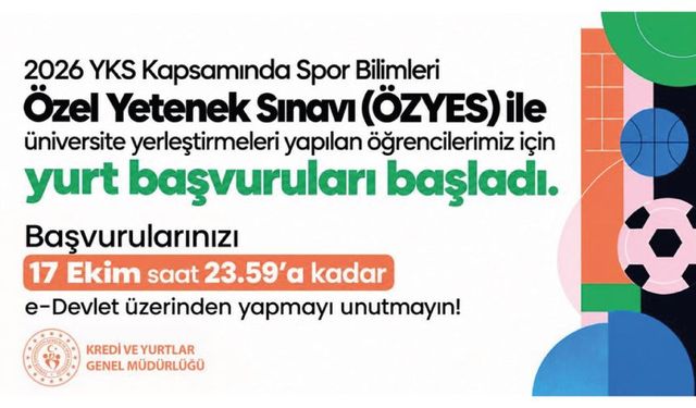 ÖZYES Öğrencilerinin Yurt Başvuruları Başladı