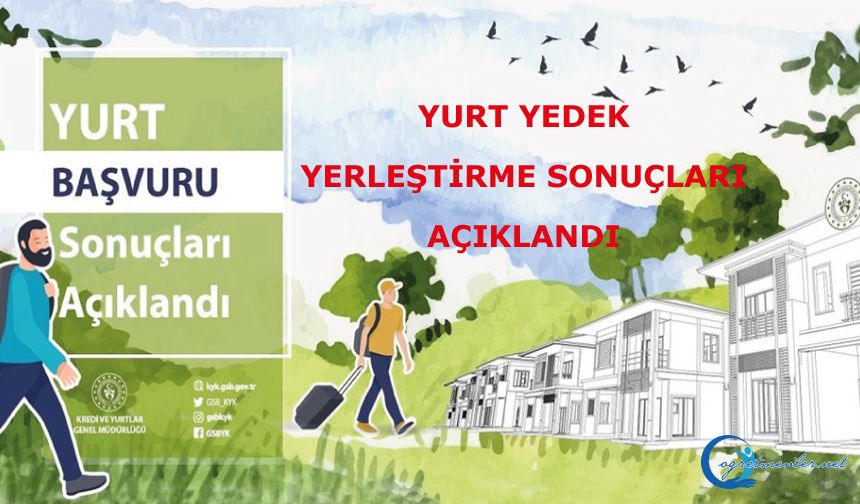 18.10.2024 tarihli yurt yedek yerleştirme sonuçları