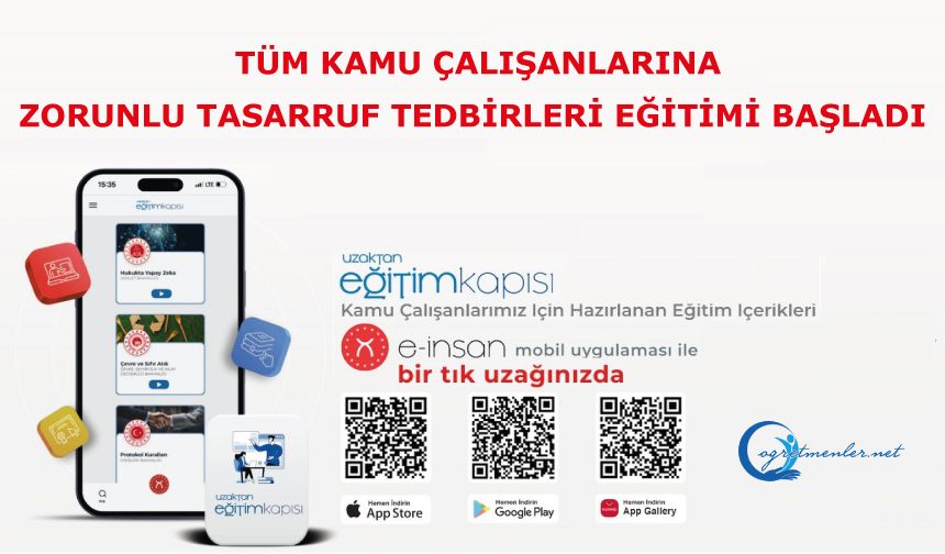 Tüm kamu çalışanlarına zorunlu Tasarruf Tedbirleri Eğitimi başladı