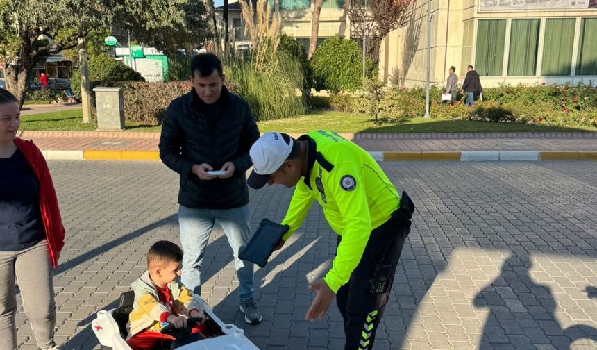 Gönen’de trafik denetimlerinde 48 araç kontrol edildi, 9 araca ceza yazıldı