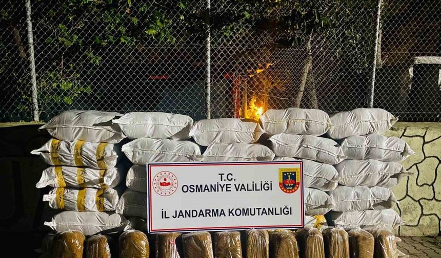 Jandarmanın durdurduğu minibüste 1 ton 460 kilo kaçak tütün ele geçirildi