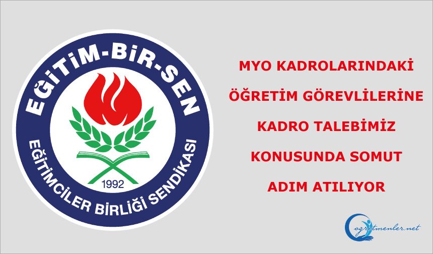 MYO Kadrolarındaki Öğretim Görevlilerine Kadro Talebimiz Konusunda Somut Adım Atılıyor