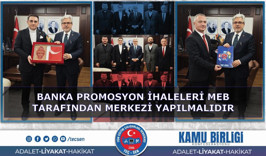 Banka Promosyon İhaleleri MEB Tarafından Merkezi Yapılmalıdır