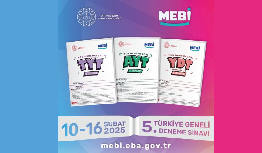 MEBİ 5. Türkiye Geneli Deneme Sınavı Başlıyor