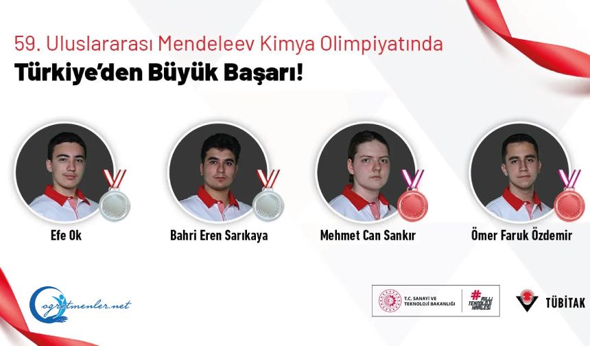 59. Uluslararası Mendeleev Kimya Olimpiyatında Türkiye’den Büyük Başarı!