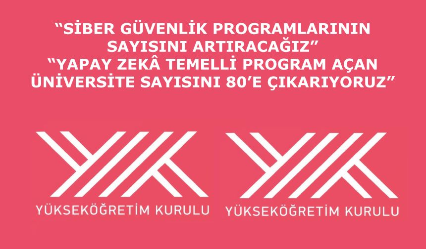 Siber güvenlik programlarının sayısını artıracağız. Yapay zekâ temelli program açan üniversite sayısını 80’e çıkarıyoz