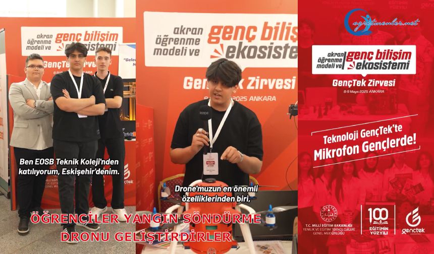 Öğrenciler Yangın Söndürme Dronu Geliştirdi
