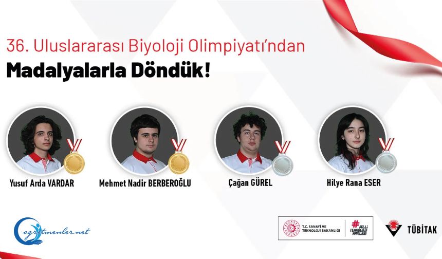 36. Uluslararası Biyoloji Olimpiyatı’ndan Madalyalarla Dönüyoruz!