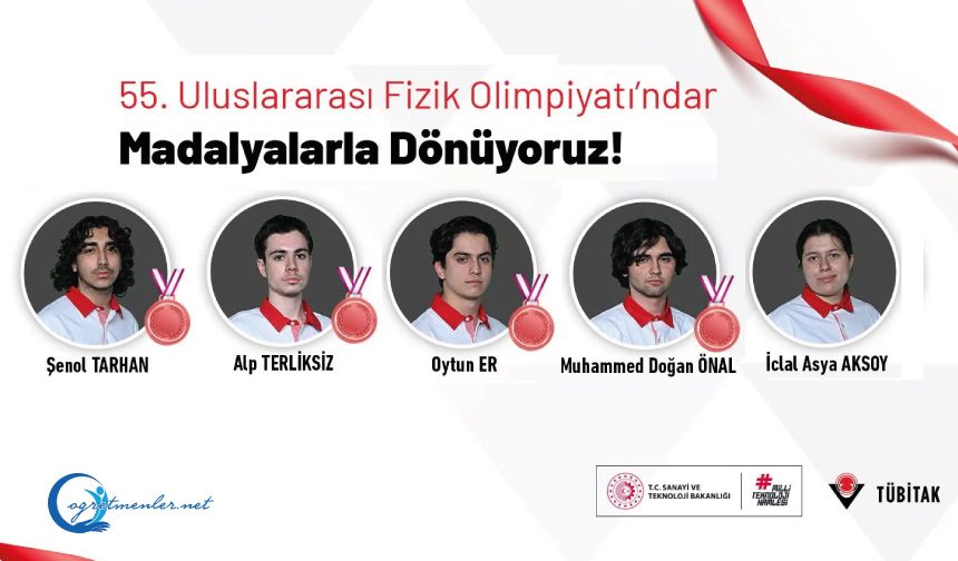 55. Uluslararası Fizik Olimpiyatı’ndan Madalyalarla Döndük!