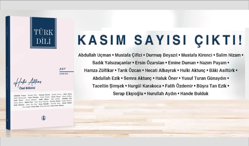 Türk Dili’nin Kasım Sayısı Yayımlandı