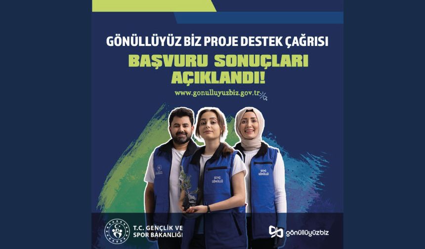 “Gönüllüyüz Biz” Proje Desteği sonuçları açıklandı.