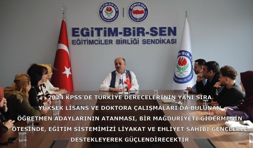 2024 KPSS’de Türkiye dereceleri elde öğretmenler atanmalıdır