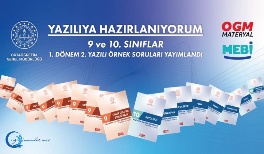 9 ve 10. sınıflar 1. Dönem 2. Örnek Yazılı Soruları yayımlandı!