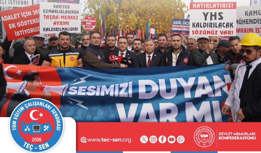 Memurun ve Emeklinin Sesi Bakanlık Önünden Yükseldi: “Sesimizi Duyan Var mı?”