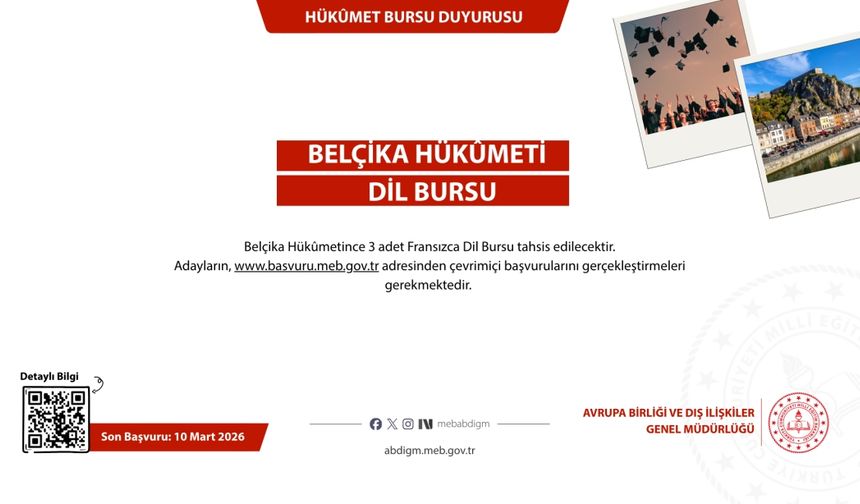 Belçika Hükûmeti Dil Bursu 2026-2027