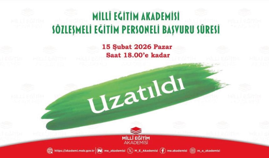 Millî Eğitim Akademisi Sözleşmeli Eğitim Personeli Başvuru Süresi Uzatıldı