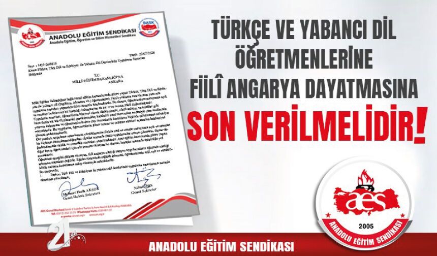 Türkçe Ve Yabancı Dil Öğretmenlerine Fiilî Angarya Dayatmasına Son Verilmelidir!