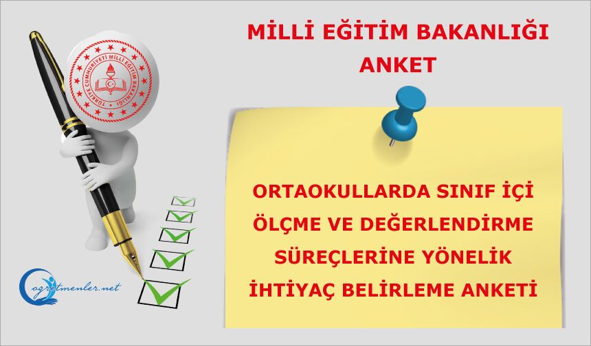Ortaokullarda Sınıf İçi Ölçme ve Değerlendirme Süreçlerine Yönelik İhtiyaç Belirleme Anketi