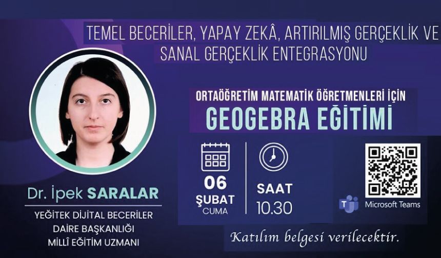 Geogebra Eğitimi Temel Beceriler, Yapay Zekâ, Artırılmış Gerçeklik ve Sanal Gerçeklik