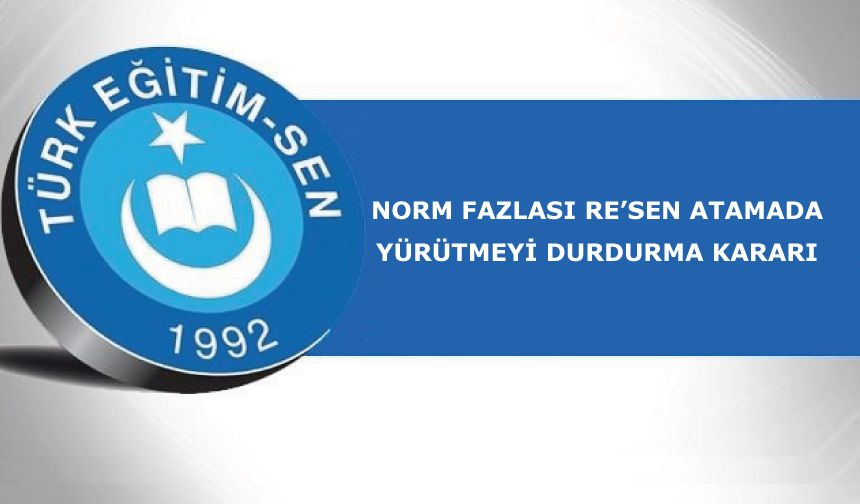 Norm Fazlası Re’sen Atamada Yürütmeyi Durdurma Kararı