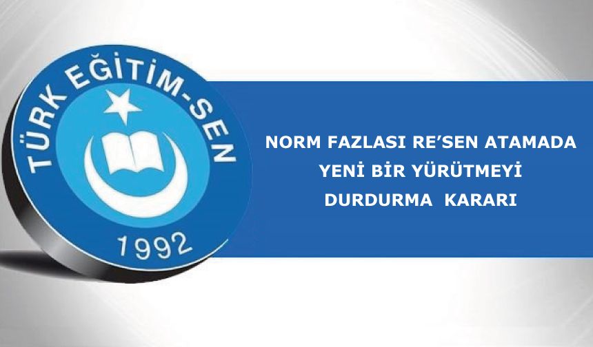 Norm Fazlası Re’sen Atamada Yeni Bir Yürütmeyi Durdurma  Kararı
