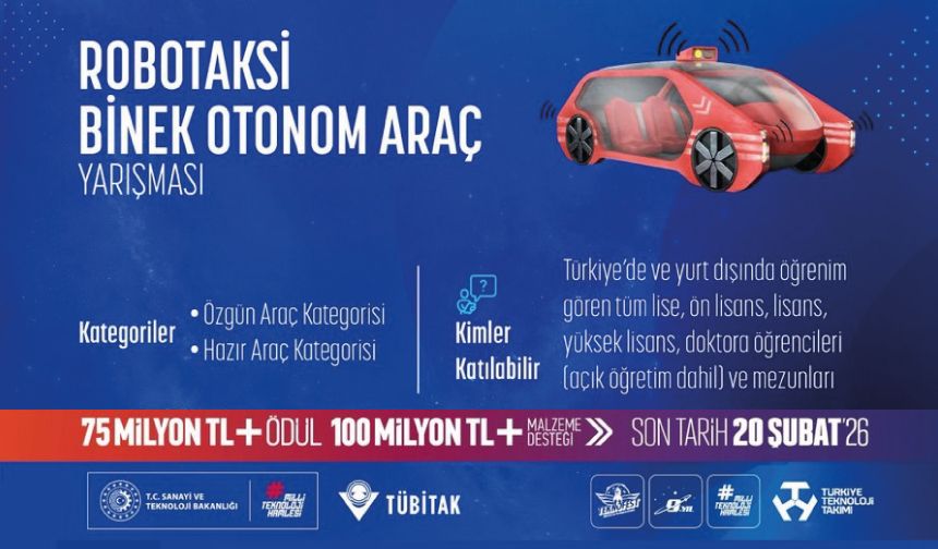 Robotaksi-Binek Otonom Araç Yarışmamıza başvurularınızı bekliyoruz!