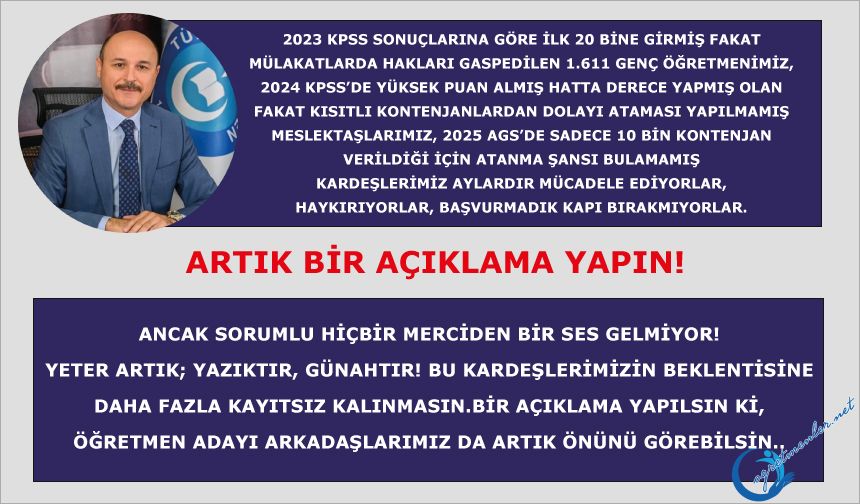 Artık Bir Açıklama Yapın!