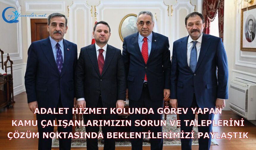 Adalet hizmet kolunda görev yapan kamu çalışanlarımızın sorun ve taleplerini çözüm noktasında beklentilerimizi paylaştık