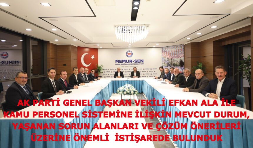AK Parti Genel Başkan Vekili Efkan Ala’yı Konfederasyonumuzda Ağırladık