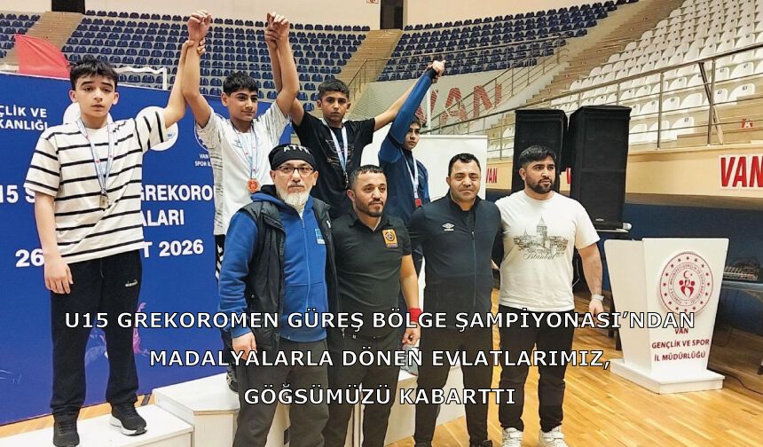 U15 Grekoromen Güreş Bölge Şampiyonası’ndan madalyalarla dönen evlatlarımız, göğsümüzü kabarttı