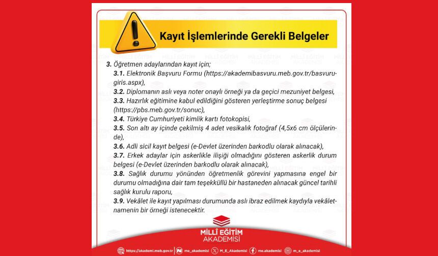 Millî Eğitim Akademisi Hazırlık Eğitimi Programı kayıt süreci bugün başladı