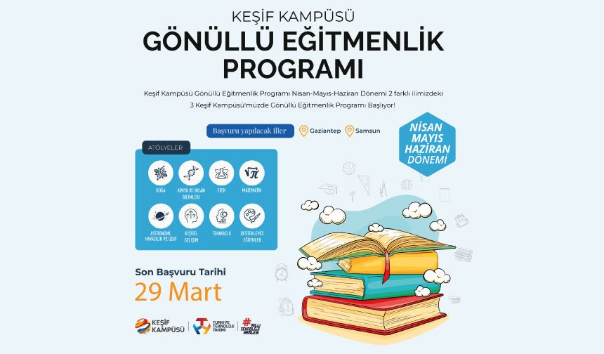 Keşif Kampüsü Gönüllü Eğitmenlik Programı Başvuruları Başladı!