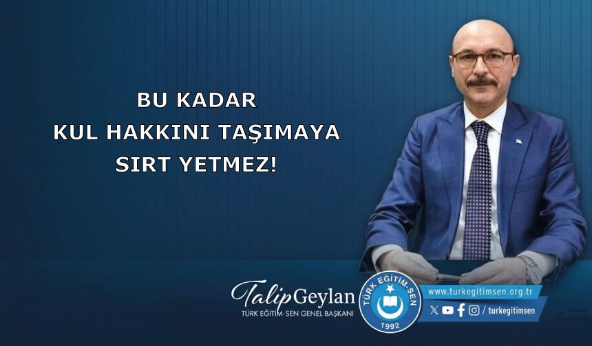Bu Kadar Kul Hakkını Taşımaya Sırt Yetmez!