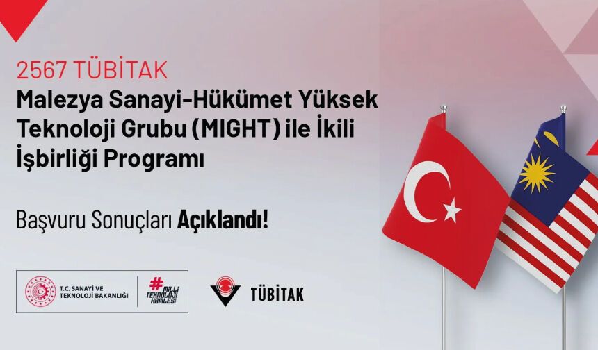 TÜBİTAK–MIGHT (Malezya) İkili İşbirliği Çağrısı Başvuru Sonuçları Açıklandı