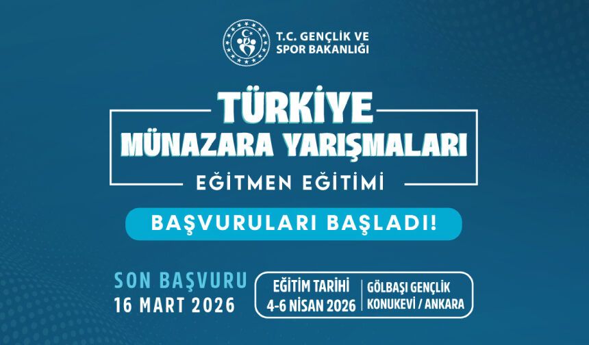 2026 Türkiye Münazara Yarışmaları Eğitmen Eğitimi Başvuruları Başladı