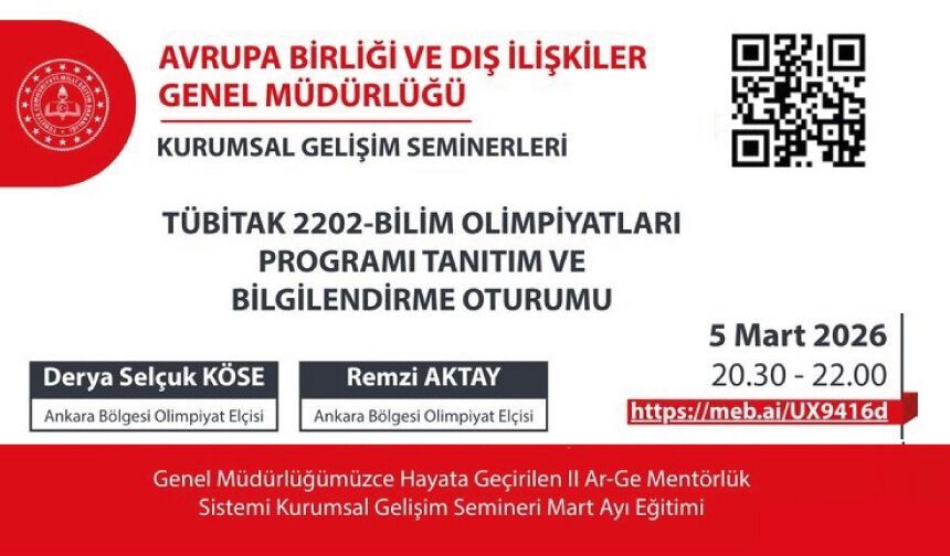 TÜBİTAK 2022-Bilim Olimpiyatları Programı Tanıtım ve Bilgilendirme Oturumu