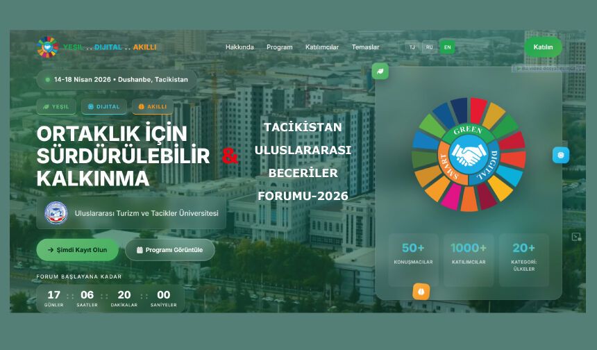 Tacikistan Uluslararası Beceriler Forumu ile "Yeşil.Dijital.Akıllı” Forumu