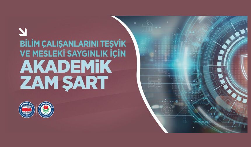 Bilim Çalışanlarını Teşvik Ve Mesleki Saygınlık İçin Akademik Zam Şart