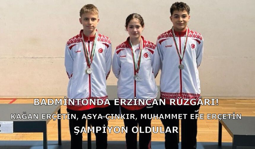 Kağan Erçetin, Asya Çınkır, Muhammet Efe Erçetin Şampiyon Oldular