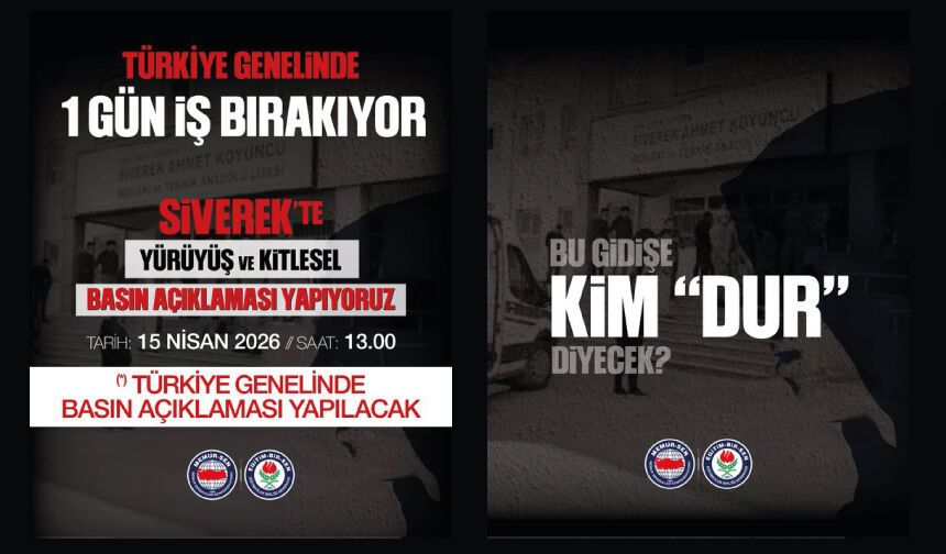 EBS; OKULA BASKINI PROTESTO İÇİN ŞANLIURFA GENELİNDE İŞ BIRAKIYORUZ