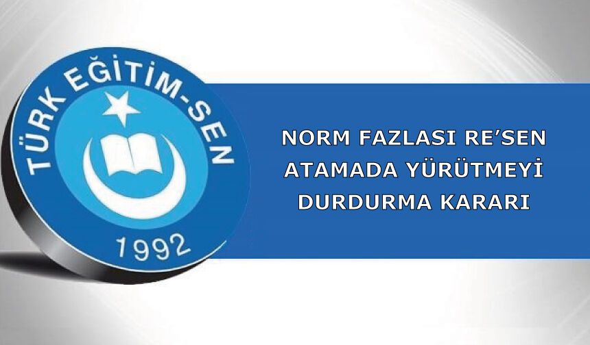 Norm Fazlası Re’sen Atamada Yürütmeyi Durdurma Kararı